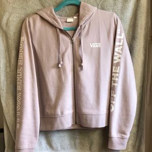 Pink zip Vans hoodie, size medium